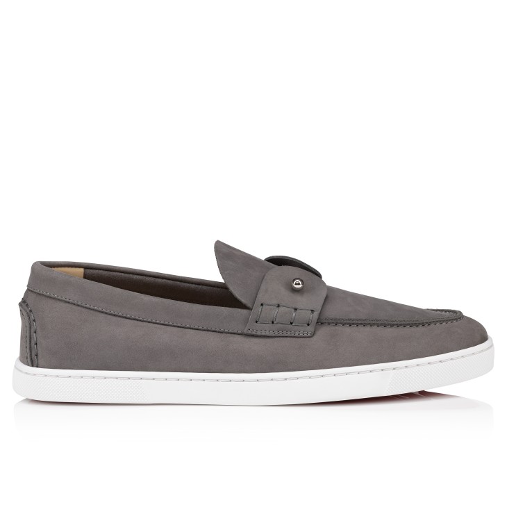 Christian Louboutin Chambeliboat Men Moccasins Grey | UIXHDR-460