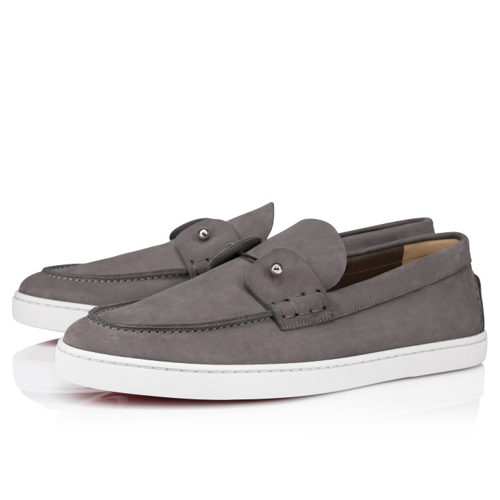 Christian Louboutin Chambeliboat Men Moccasins Grey | UIXHDR-460