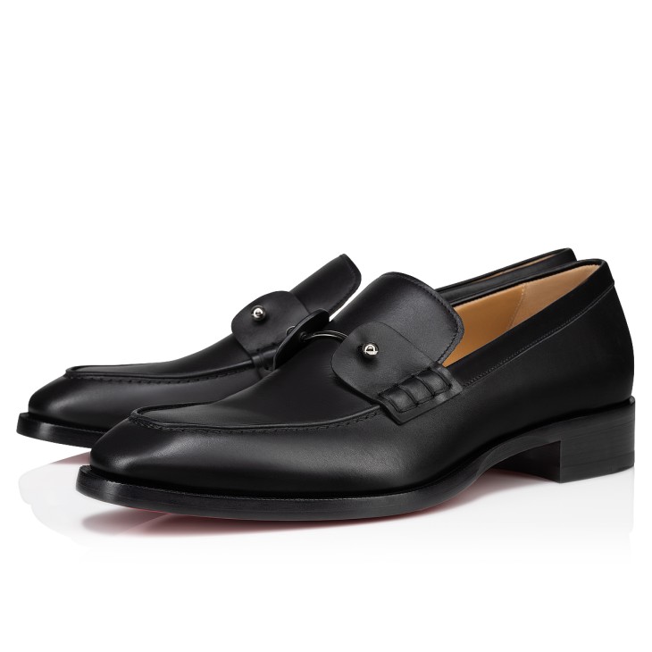 Christian Louboutin Chambelimoc Men Moccasins Black | UJRPWS-293