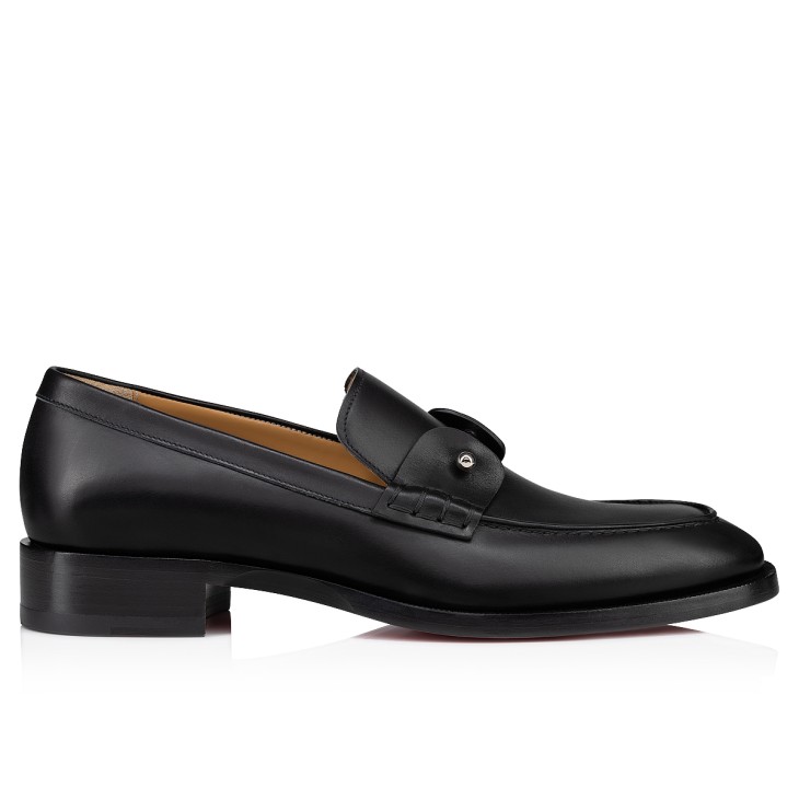 Christian Louboutin Chambelimoc Men Moccasins Black | UJRPWS-293