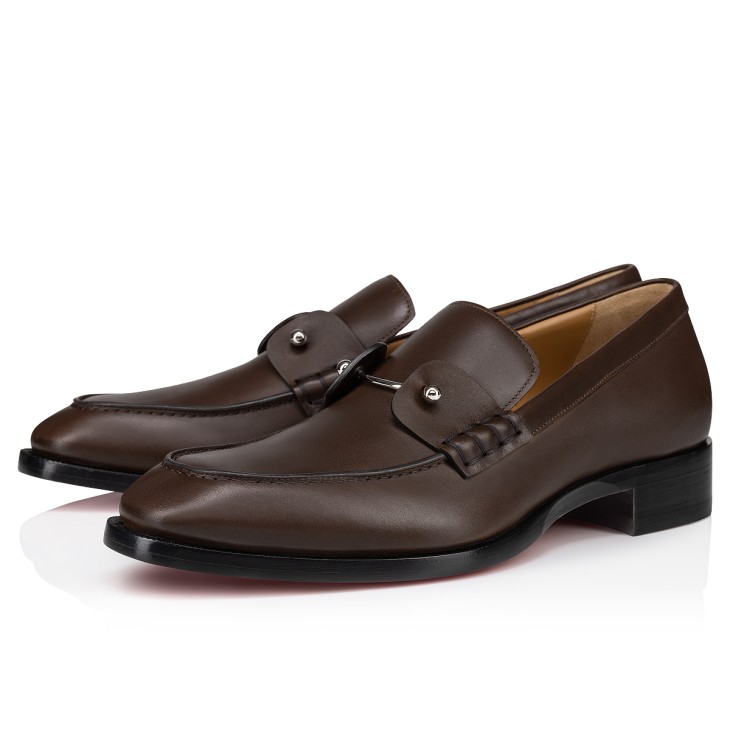 Christian Louboutin Chambelimoc Men Moccasins Brown | TUDNYR-701