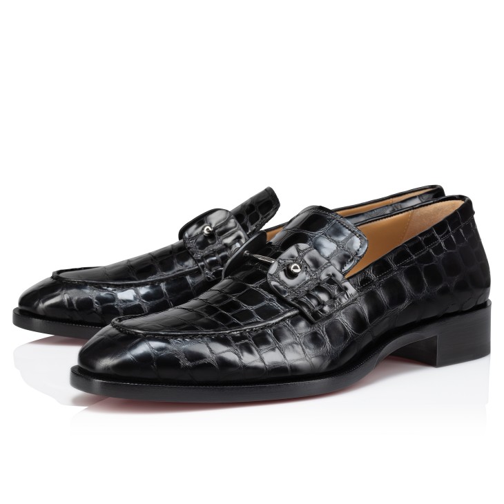 Christian Louboutin Chambelimoc Men Moccasins Black | UAXSRQ-428