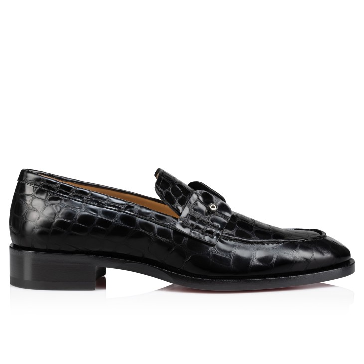 Christian Louboutin Chambelimoc Men Moccasins Black | UAXSRQ-428