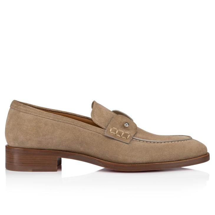 Christian Louboutin Chambelimoc Men Moccasins Grey | OBXLPT-398