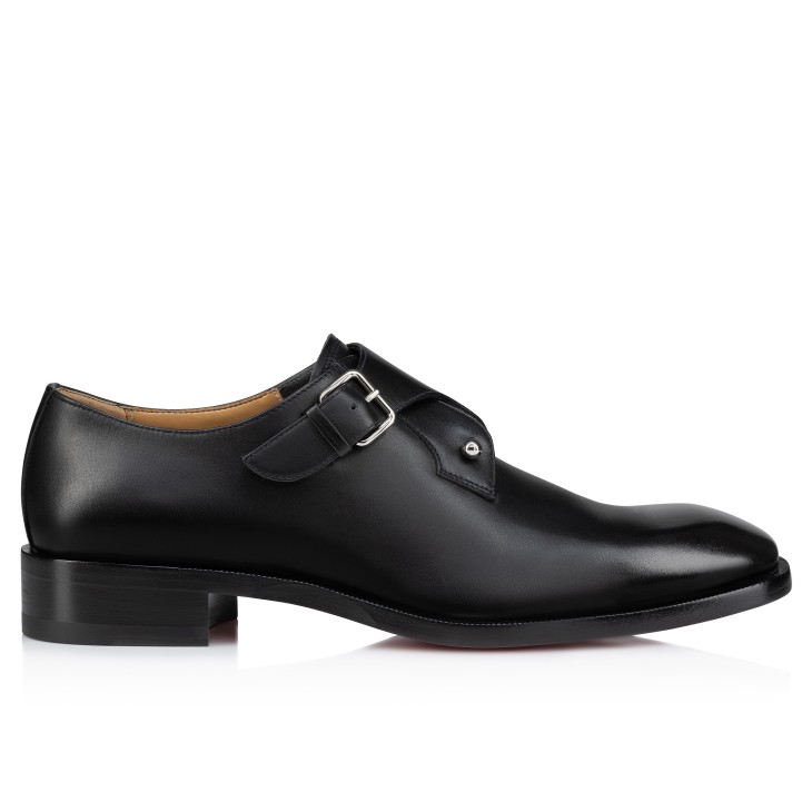 Christian Louboutin Chambelimonk Men Buckle Shoes Black | EWKOJL-542