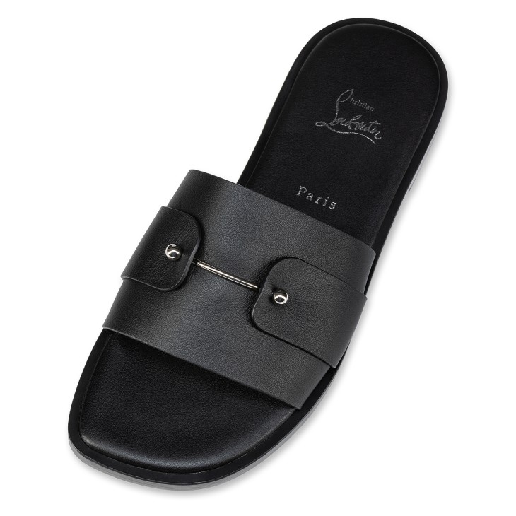 Christian Louboutin Chambelimule Men Sandals Black | QOFZUX-687