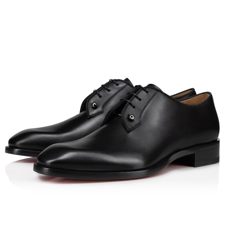 Christian Louboutin Chambeliss Men Buckle Shoes Black | NPCWUD-714