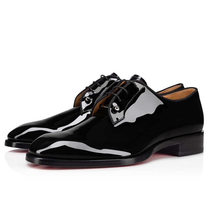 Christian Louboutin Chambeliss Men Buckle Shoes Black | IHESCA-423