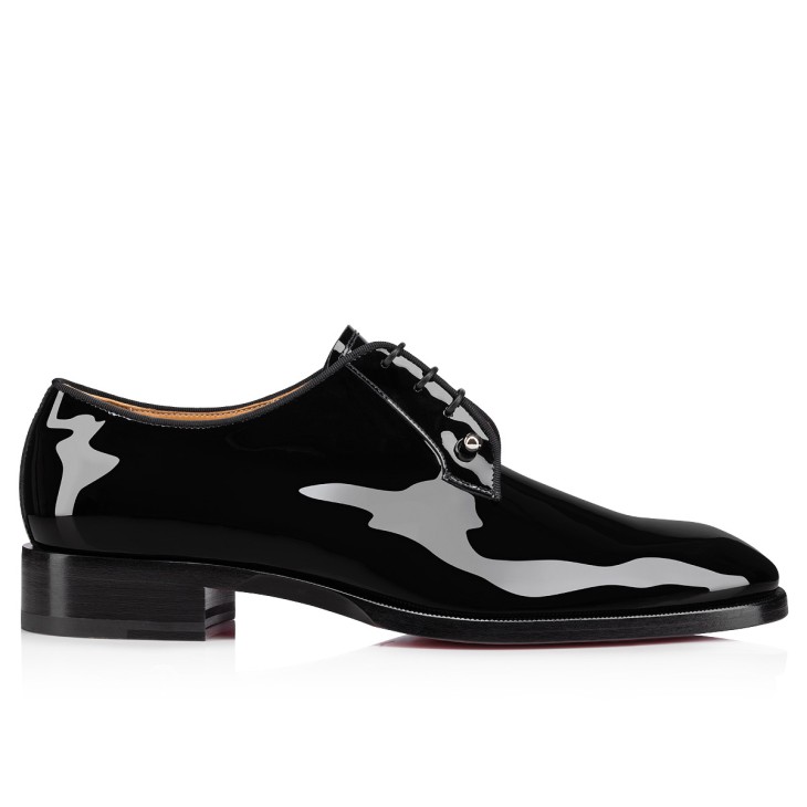 Christian Louboutin Chambeliss Men Buckle Shoes Black | IHESCA-423