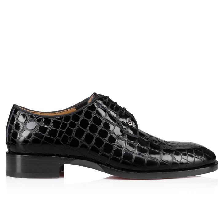 Christian Louboutin Chambeliss Men Buckle Shoes Black | POWERM-751