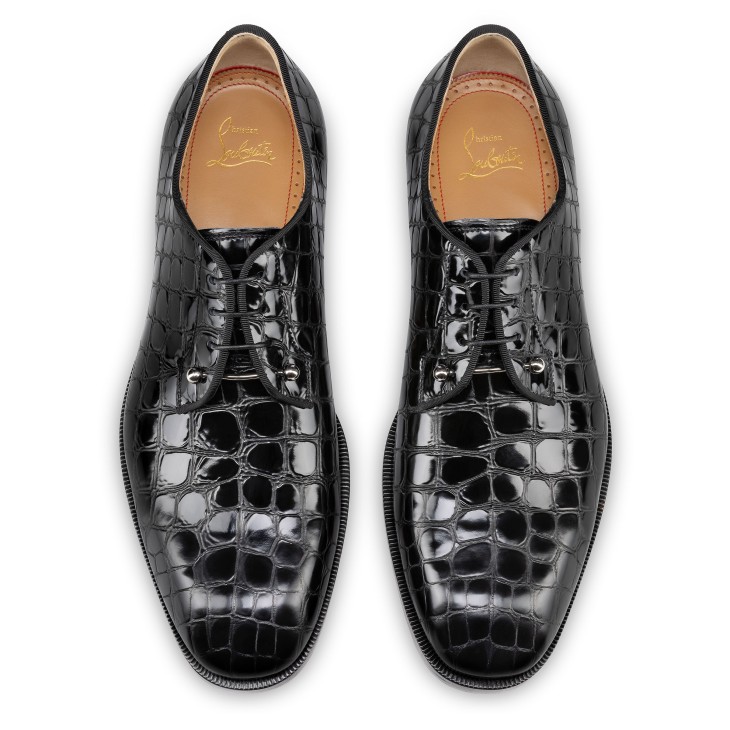 Christian Louboutin Chambeliss Men Buckle Shoes Black | POWERM-751