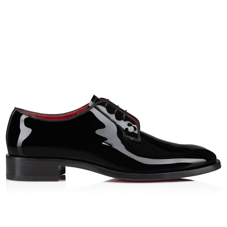 Christian Louboutin Chambeliss Night Strass Men Buckle Shoes Black | LZAOXW-317