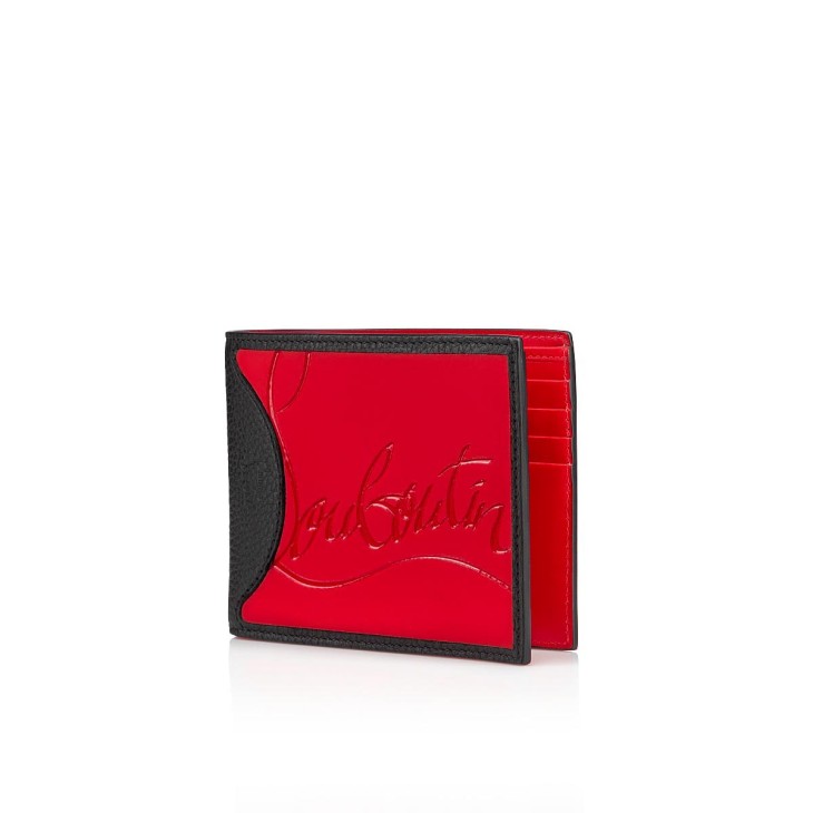 Christian Louboutin Coolcard Men Wallets Black / Red | AQFDZS-645