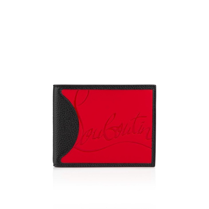 Christian Louboutin Coolcard Men Wallets Black / Red | AQFDZS-645