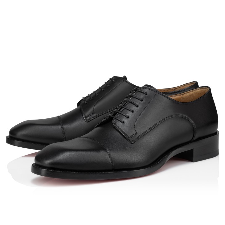 Christian Louboutin Cortomale Men Buckle Shoes Black | XPTLSC-820