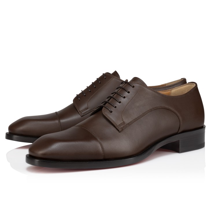 Christian Louboutin Cortomale Men Buckle Shoes Brown | EAYBPG-670