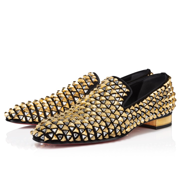 Christian Louboutin Croconaki Men Moccasins Black | FWLBXO-634