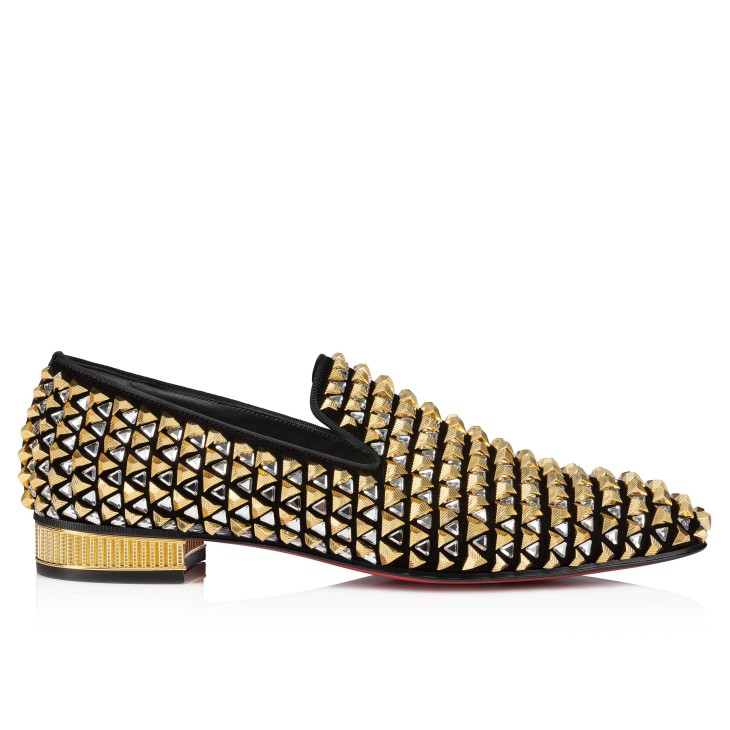 Christian Louboutin Croconaki Men Moccasins Black | FWLBXO-634