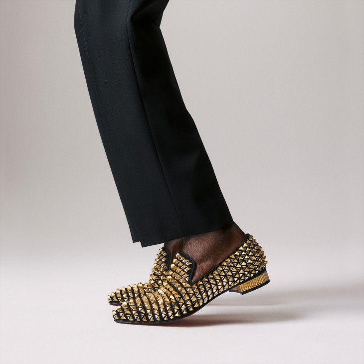 Christian Louboutin Croconaki Men Moccasins Black | FWLBXO-634