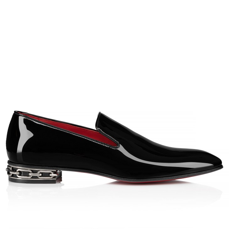 Christian Louboutin Dandy Atlas Men Moccasins Black | PENCAQ-354