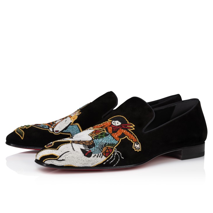 Christian Louboutin Dandylucky Men Moccasins Black | DHPLFQ-426