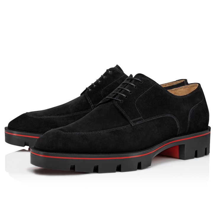 Christian Louboutin Davisol Men Buckle Shoes Black | GFXRVE-586