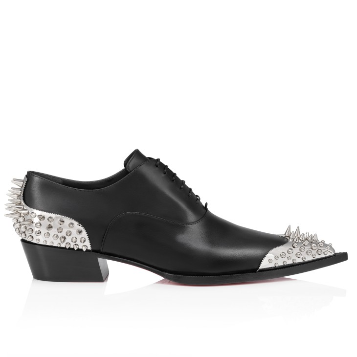 Christian Louboutin Eliviss Meteor Men Buckle Shoes Black | SQENZP-592