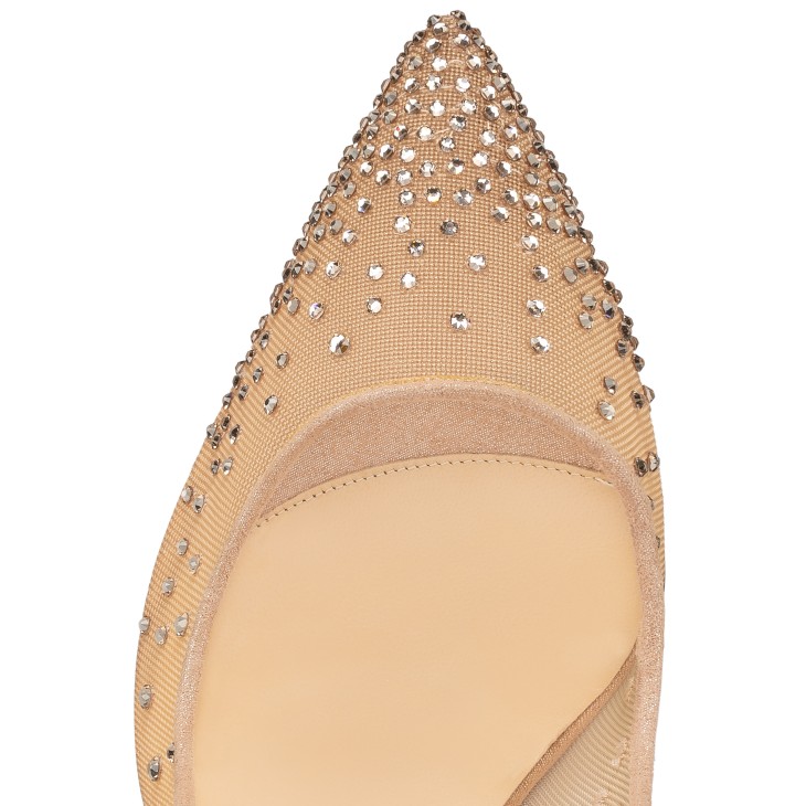 Christian Louboutin Follies Strass Women Pumps Cream | NELAGW-193