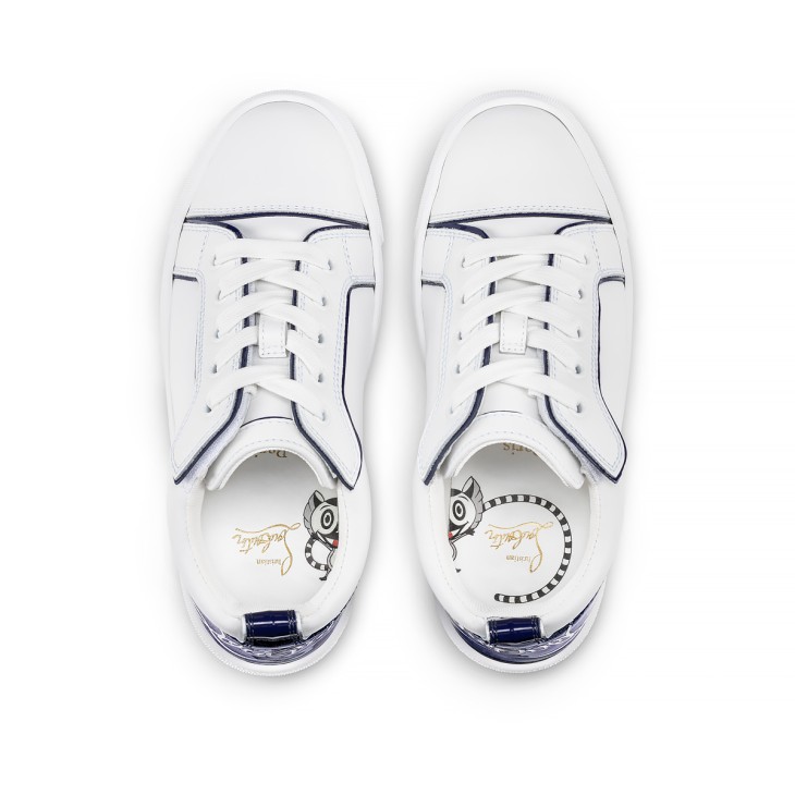 Christian Louboutin Funnyto Kids' Sneakers White / Blue | RNEXFI-482