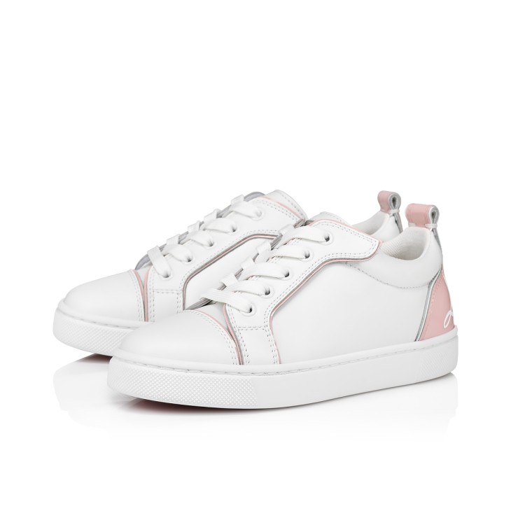 Christian Louboutin Funnyto Kids' Sneakers White / Pink | NDKJCW-874