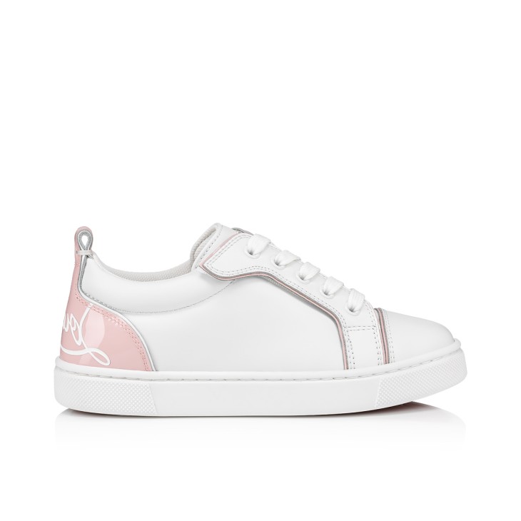 Christian Louboutin Funnyto Kids' Sneakers White / Pink | NDKJCW-874