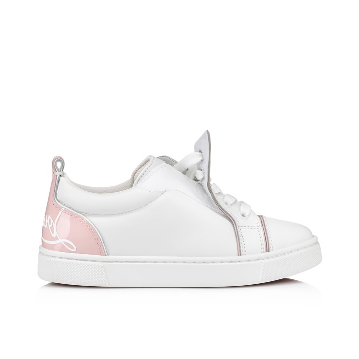 Christian Louboutin Funnyto Kids' Sneakers White / Pink | NDKJCW-874