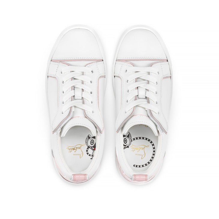 Christian Louboutin Funnyto Kids' Sneakers White / Pink | NDKJCW-874