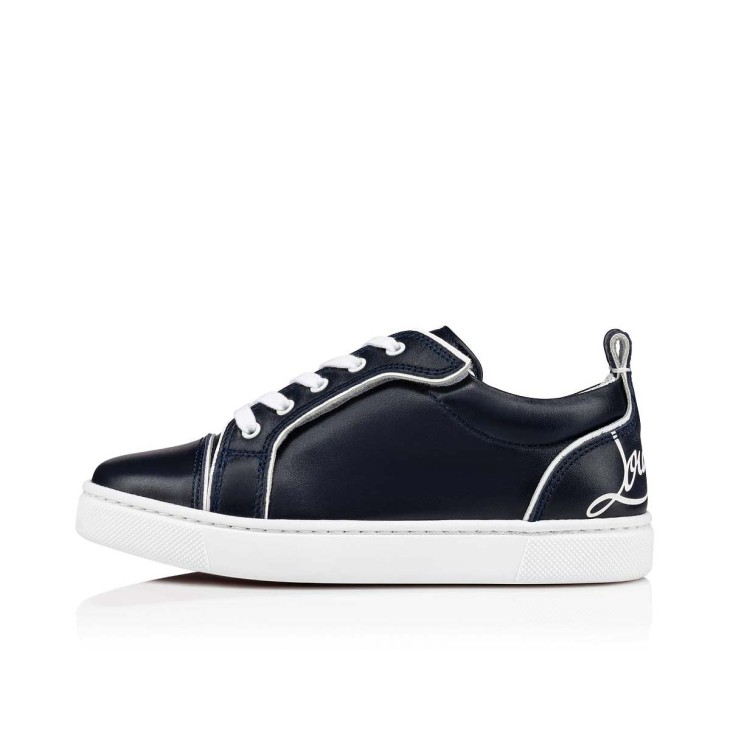 Christian Louboutin Funnyto Kids' Sneakers Navy | ZLYFQV-691