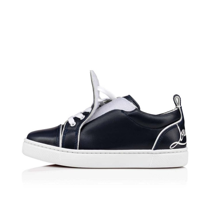 Christian Louboutin Funnyto Kids' Sneakers Navy | ZLYFQV-691