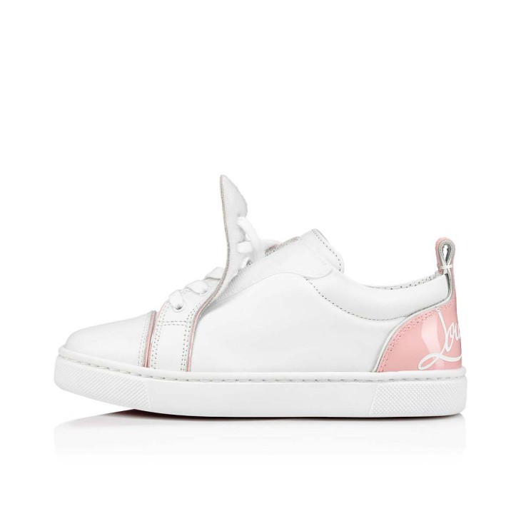 Christian Louboutin Funnyto Kids' Sneakers White / Pink | JIFWDL-254