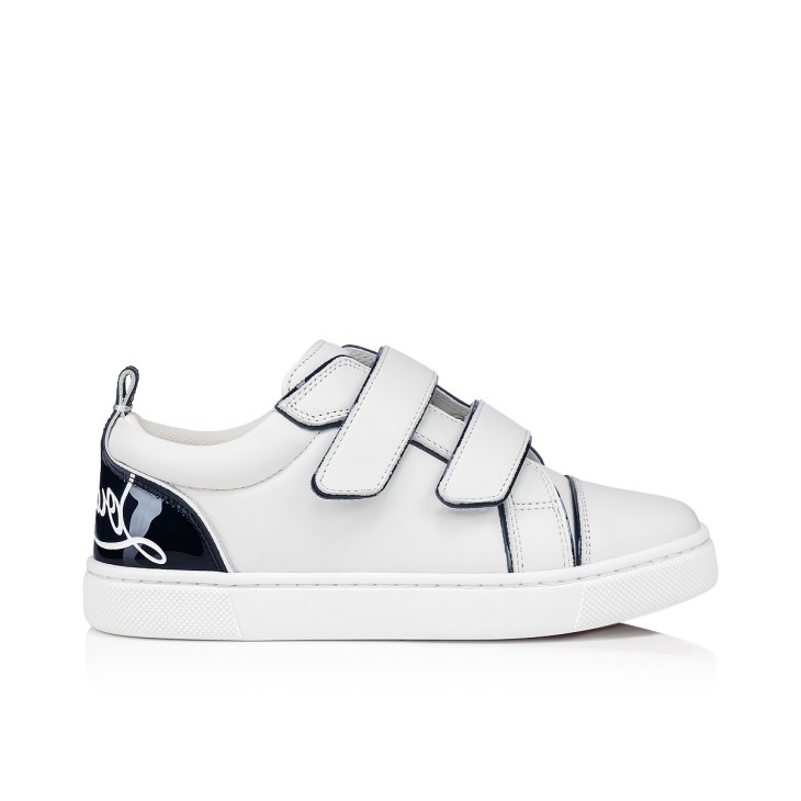 Christian Louboutin Funnyto Scratch Kids' Sneakers White / Black | JZQBRY-937