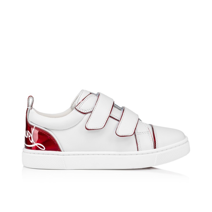 Christian Louboutin Funnyto Scratch Kids' Sneakers White / Red | AZUJQW-129