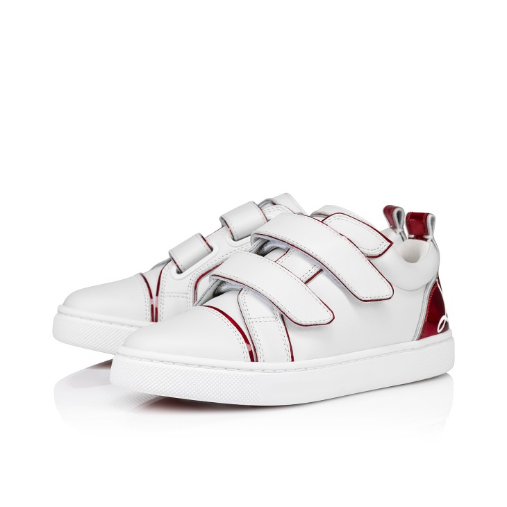 Christian Louboutin Funnyto Scratch Kids\' Sneakers White / Red | AZUJQW-129