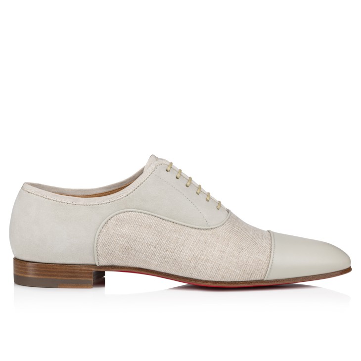 Christian Louboutin Greggo Men Buckle Shoes Beige | KSVTFN-694