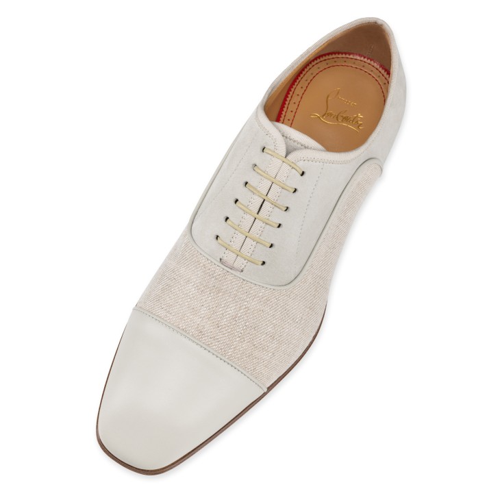 Christian Louboutin Greggo Men Buckle Shoes Beige | KSVTFN-694