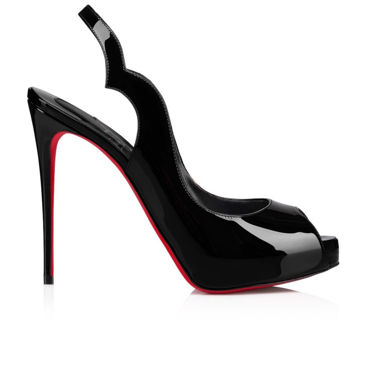 Christian Louboutin Hot Chick Sling Alta Women Platform Shoes Black | VZKPAY-179