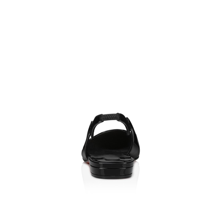 Christian Louboutin Hot Chickita Sling Women Flat Shoes Black | FQUEJY-098