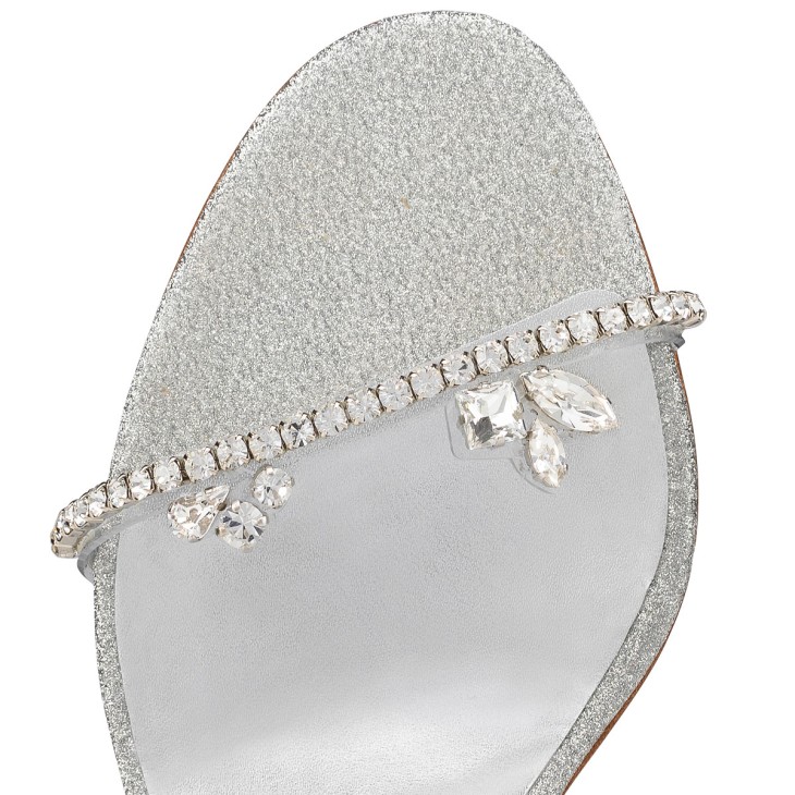 Christian Louboutin Just Queen Women Mules Silver | XOUNBV-296