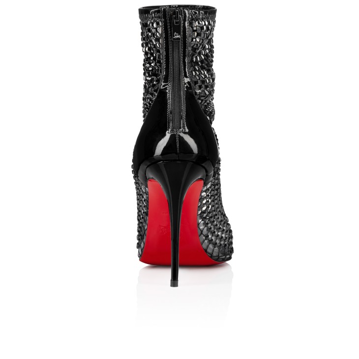 Christian Louboutin Kate Max Mesh Strass Women Boots Black | YPHJDE-459