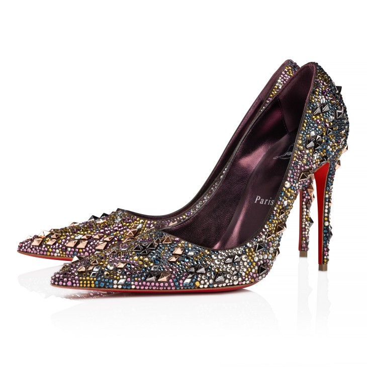 Christian Louboutin Kate Max Strass Eternity Women Pumps Metal / Dark / Grey | RWYNCV-964