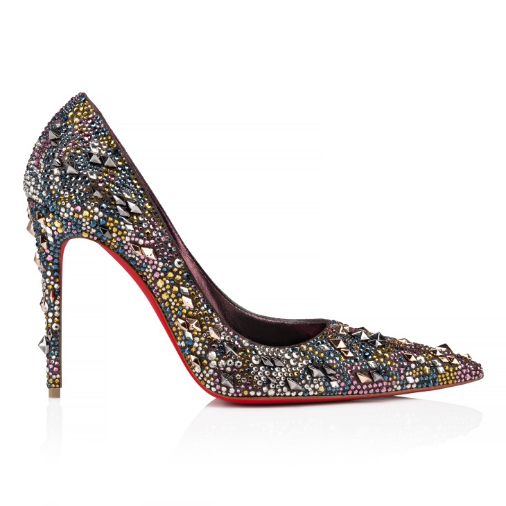 Christian Louboutin Kate Max Strass Eternity Women Pumps Metal / Dark / Grey | RWYNCV-964