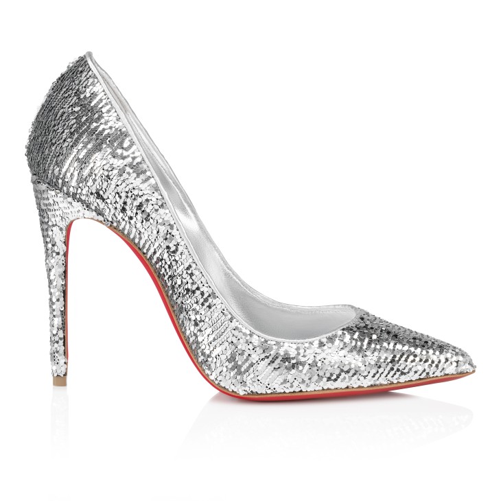 Christian Louboutin Kate Paillettes Women Pumps Silver | NGSAMW-784