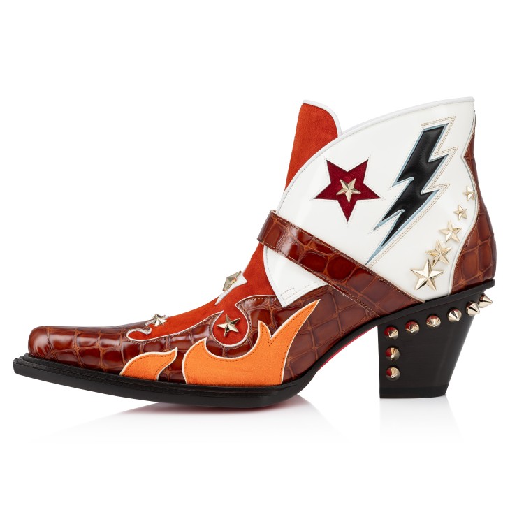 Christian Louboutin Kennywood Men Boots White / Red | YTJKWR-734