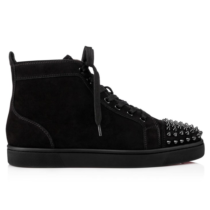 Christian Louboutin Lou Spikes Men Sneakers Black | QWYRMC-083